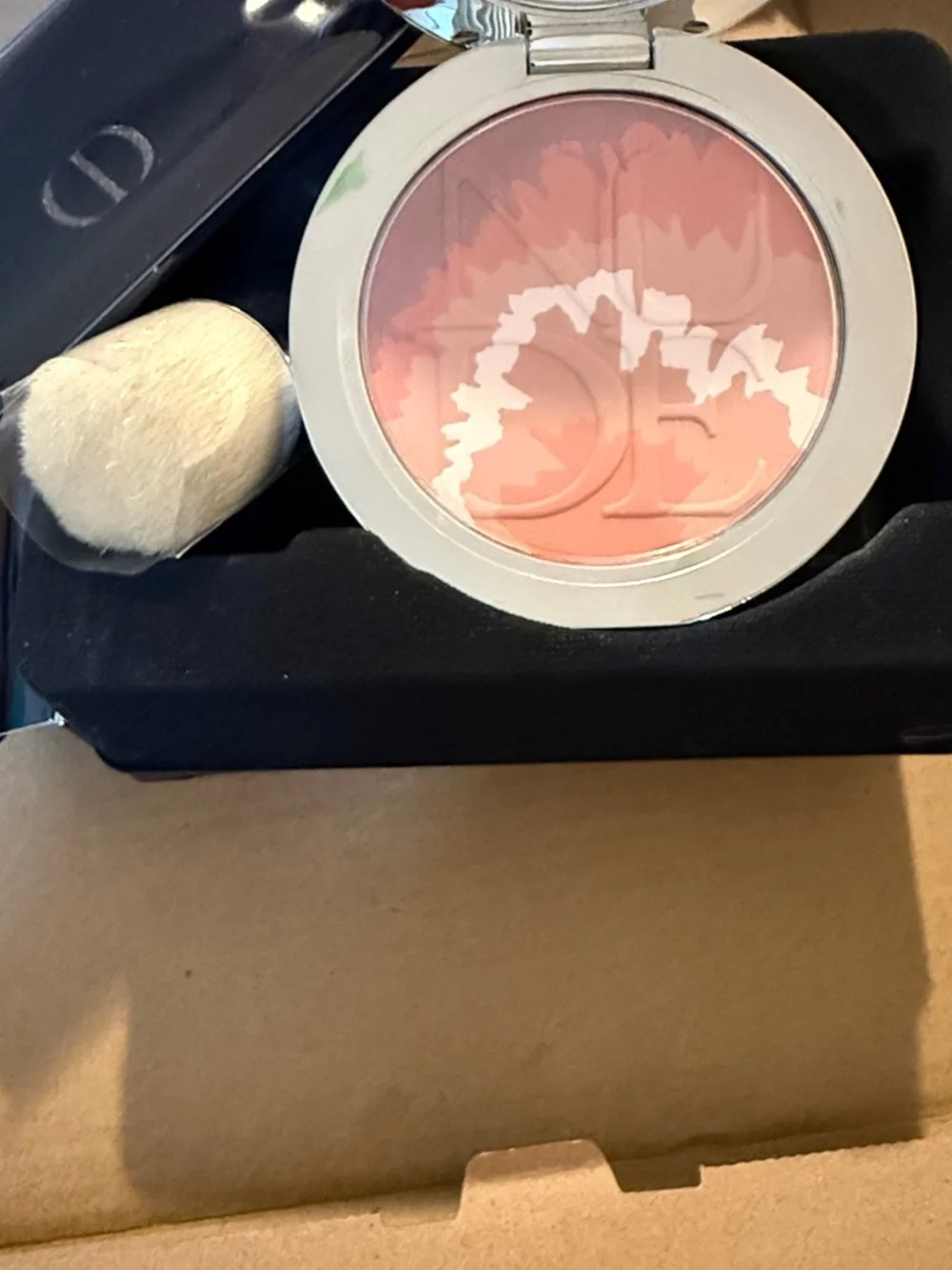 Dior Compact Blush in Pink and Cream Marble